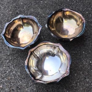 3 Silver Bowls